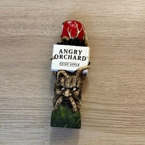 Angry Orchard Crisp Apple Beer Tap Handle Gargoyle Tree Root Bitten Apple 11"